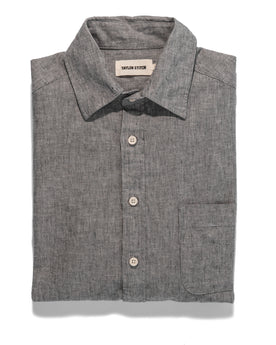 The California in Grey Mini Stripe: Featured Image, Wovens by Taylor Stitch