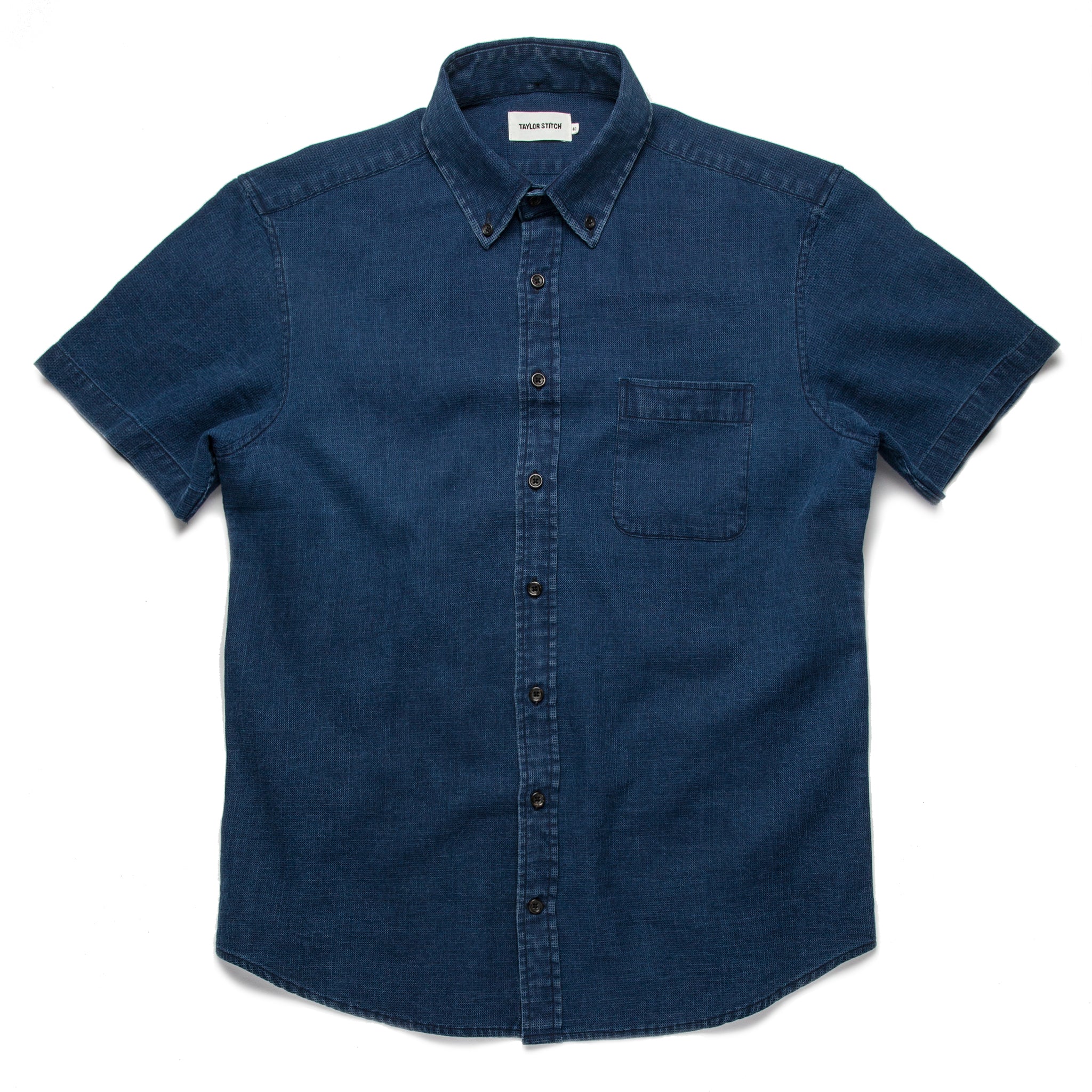 The Short Sleeve Jack in Mini Indigo Waffle: Featured Image, Wovens by Taylor Stitch