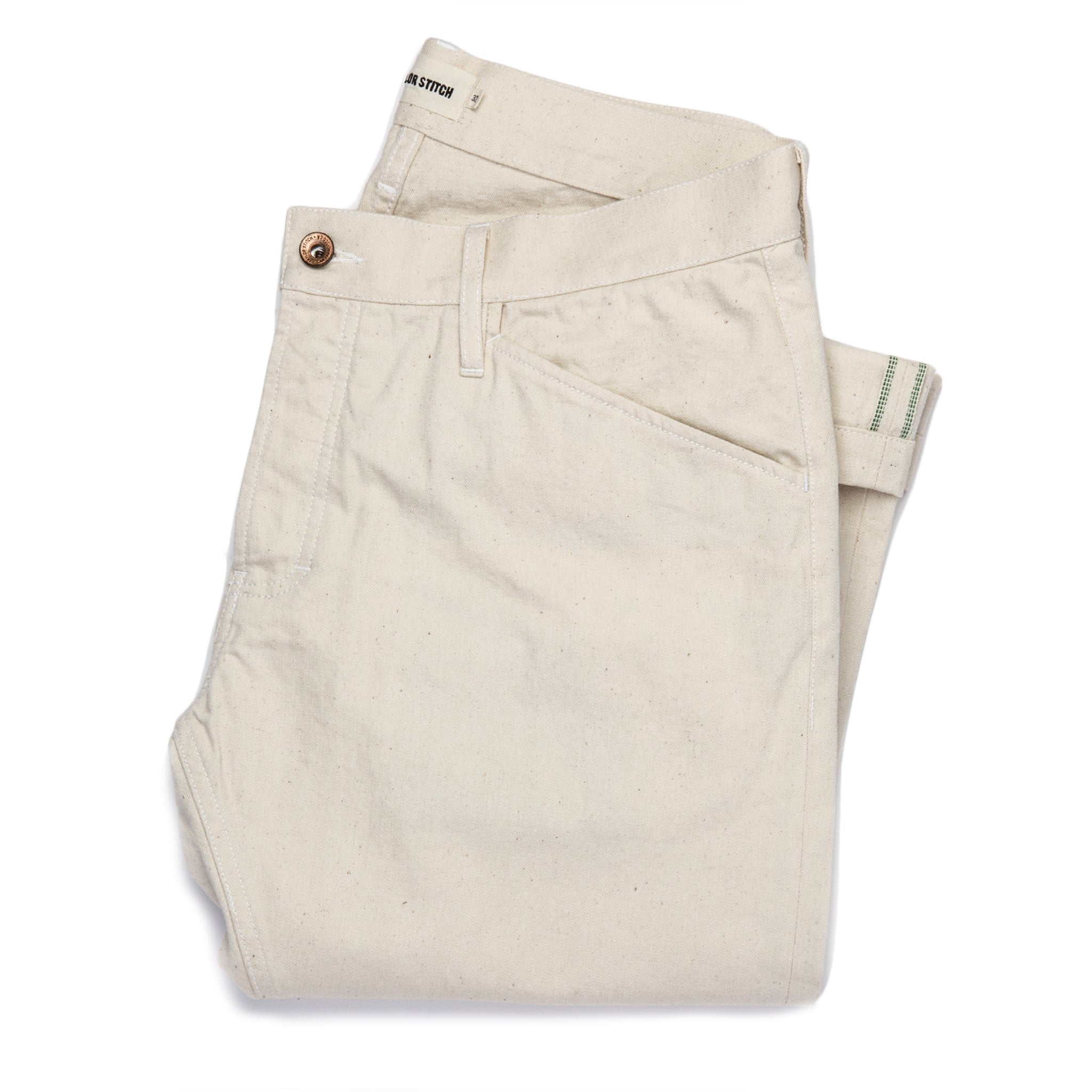 The Camp Pant in Organic Natural Selvage: Featured Image, Pants by Taylor Stitch
