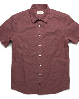 The Short Sleeve California in Burgundy Hemp: Featured Image, Wovens by Taylor Stitch