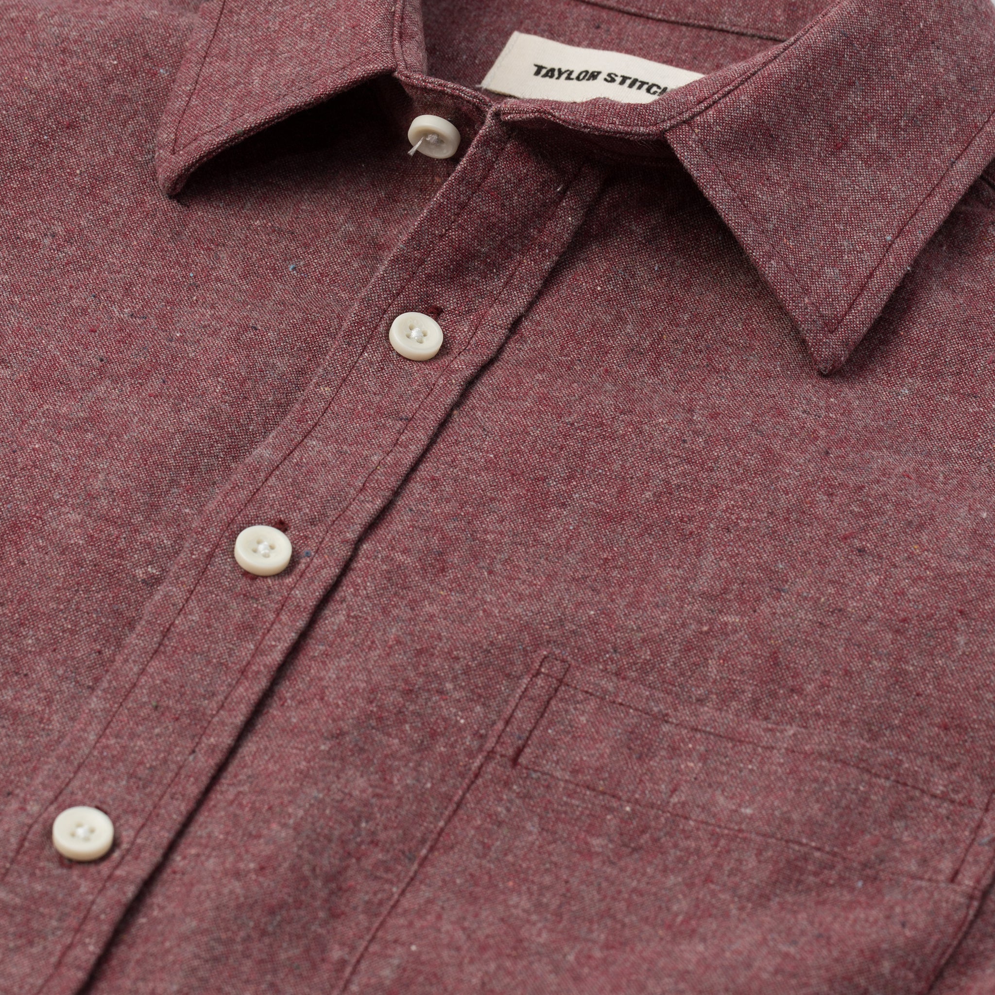 The Short Sleeve California in Burgundy Hemp: Alternate Image 5, Wovens by Taylor Stitch