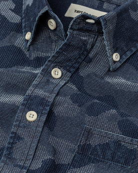 The Short Sleeve Jack in Indigo Jacquard Camo: Alternate Image 6, Wovens by Taylor Stitch