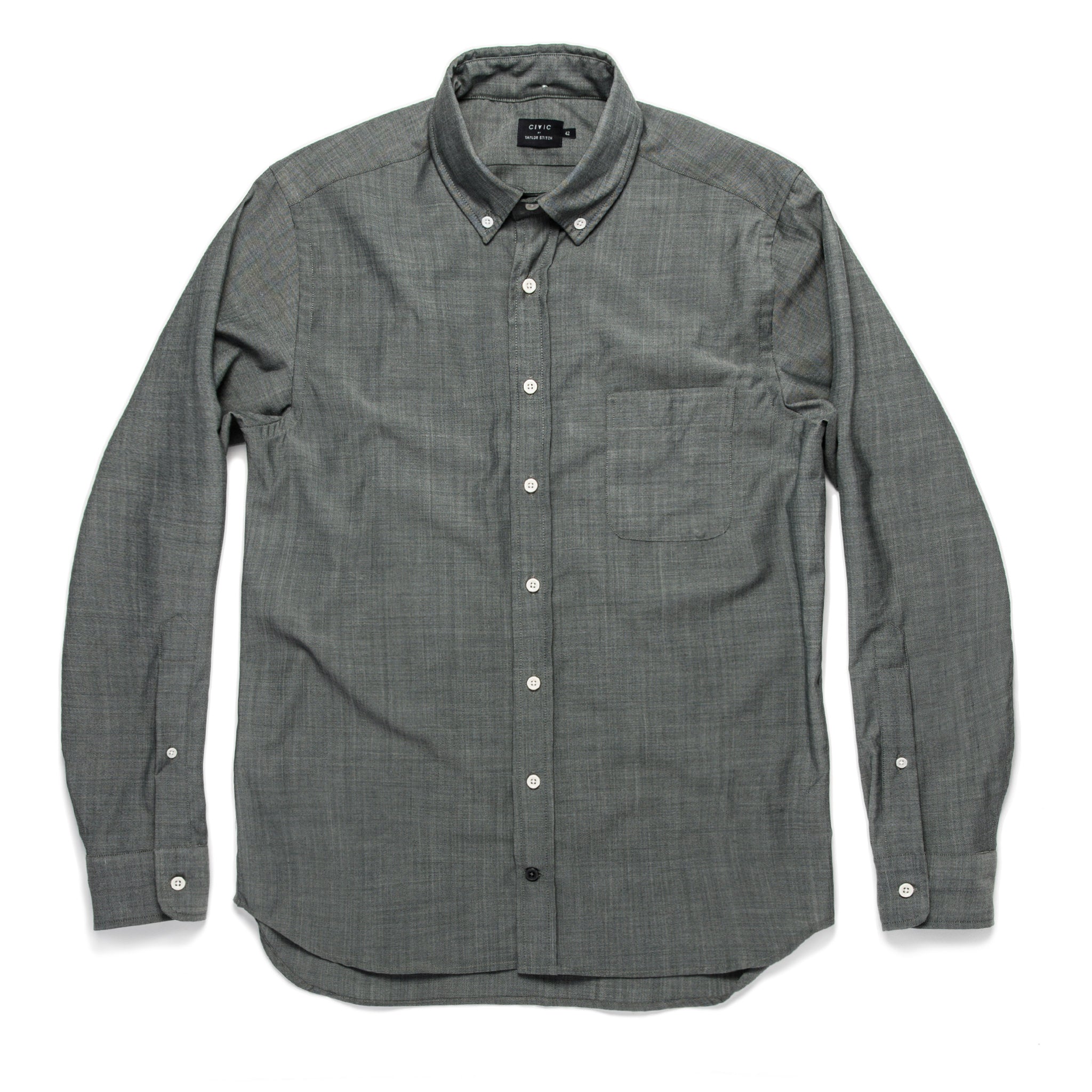 The Merino Jack in Stone Green Chambray: Alternate Image 7, Wovens by Taylor Stitch