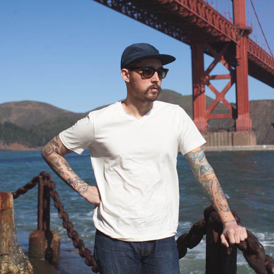 The V-Neck Tee in Natural: Alternate Image 1, Knits by Taylor Stitch