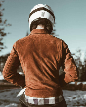 The Moto Jacket in Tobacco Suede: Alternate Image 3, Outerwear by Taylor Stitch