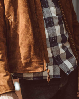 The Moto Jacket in Tobacco Suede: Alternate Image 4, Outerwear by Taylor Stitch