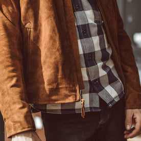 The Moto Jacket in Tobacco Suede: Alternate Image 4