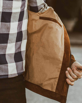 The Moto Jacket in Tobacco Suede: Alternate Image 5, Outerwear by Taylor Stitch