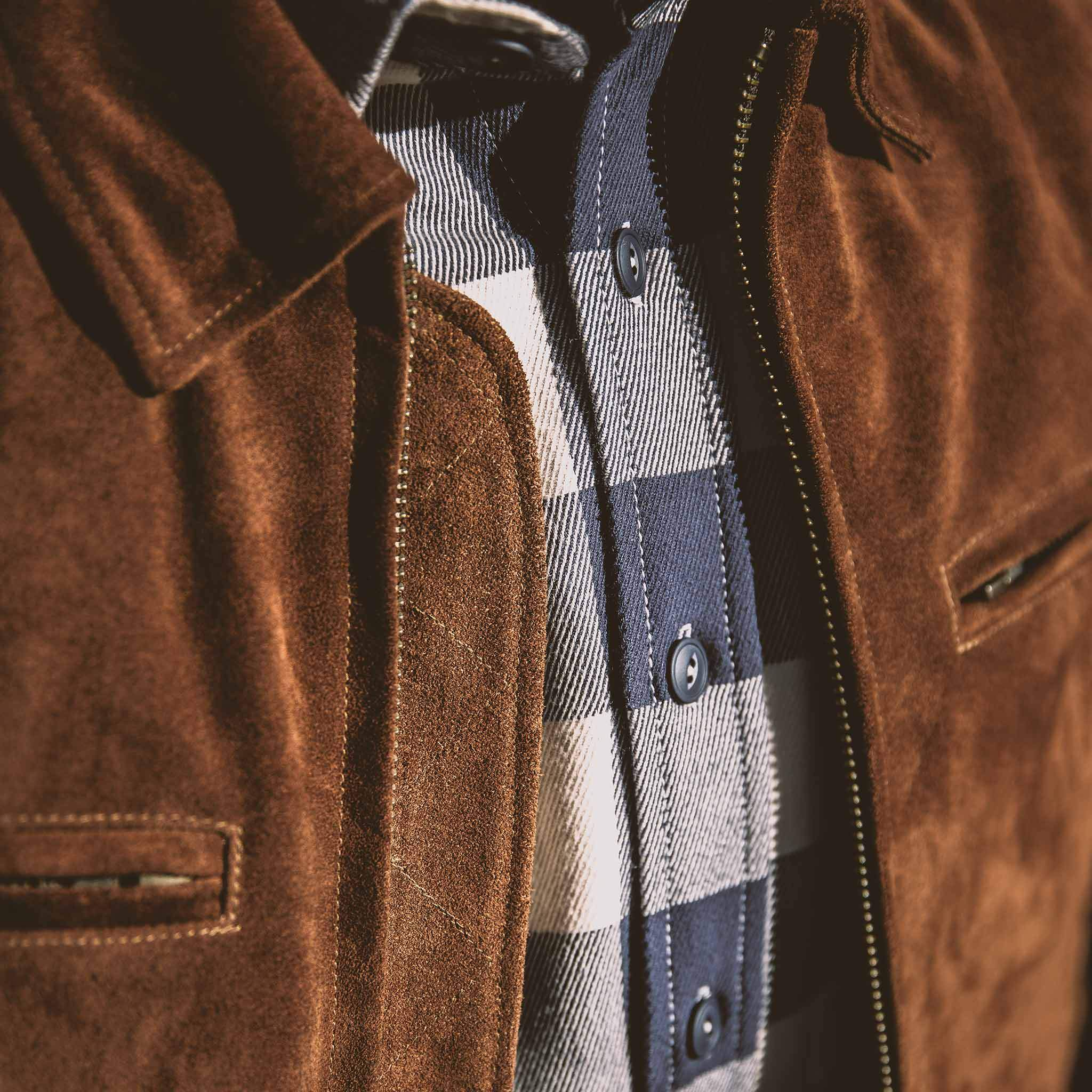 The Moto Jacket in Tobacco Suede: Alternate Image 6, Outerwear by Taylor Stitch
