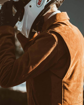 The Moto Jacket in Tobacco Suede: Alternate Image 2, Outerwear by Taylor Stitch