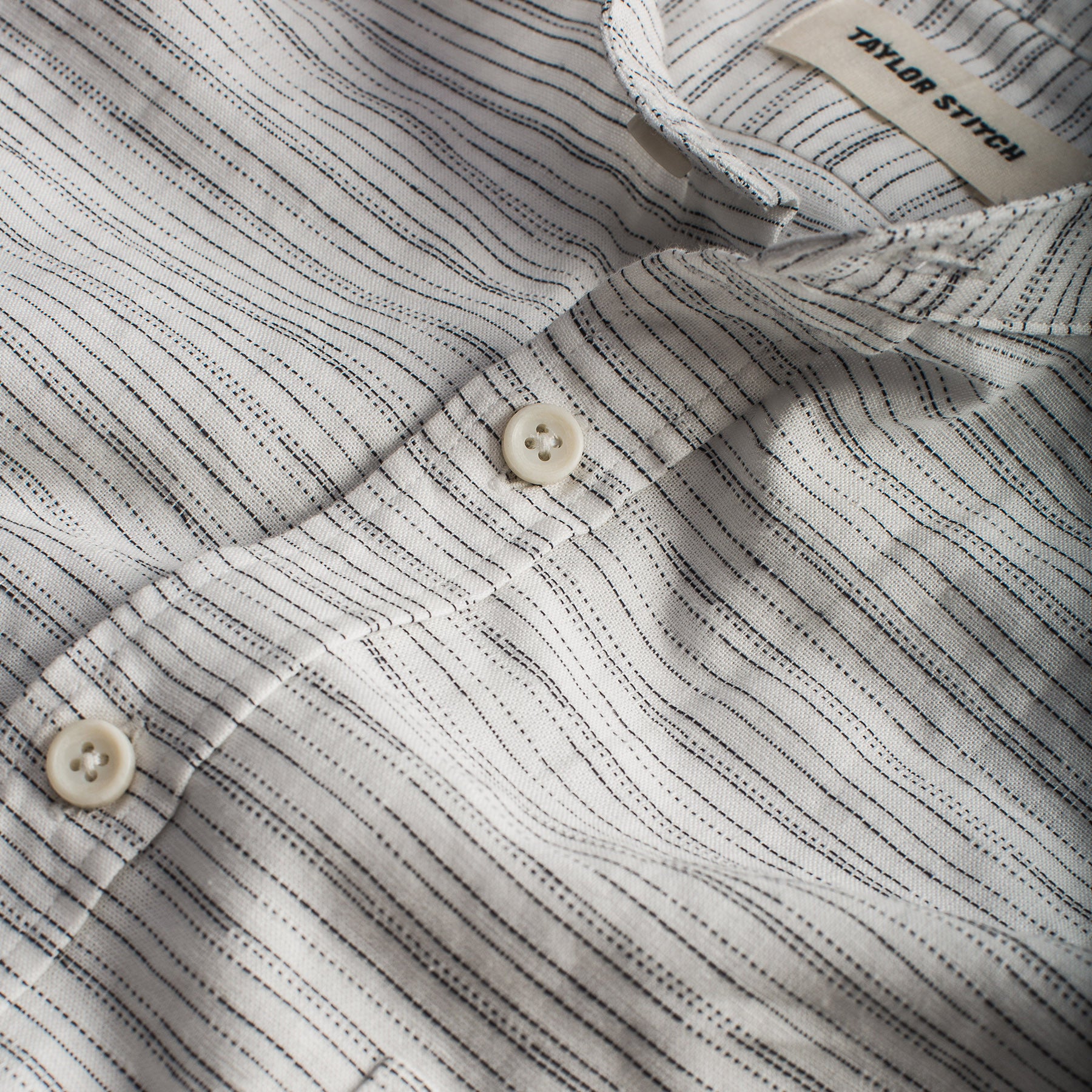 The Bandit in White & Navy Slub Stripe: Alternate Image 5, Wovens by Taylor Stitch