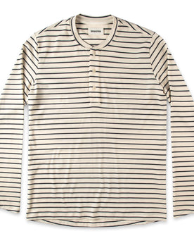 The Mercerized Merino Henley in Navy Stripe: Featured Image, Knits by Taylor Stitch