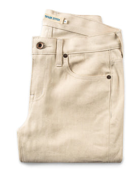 The Adler Jean in Cone Mills Natural: Featured Image, Denim by Taylor Stitch