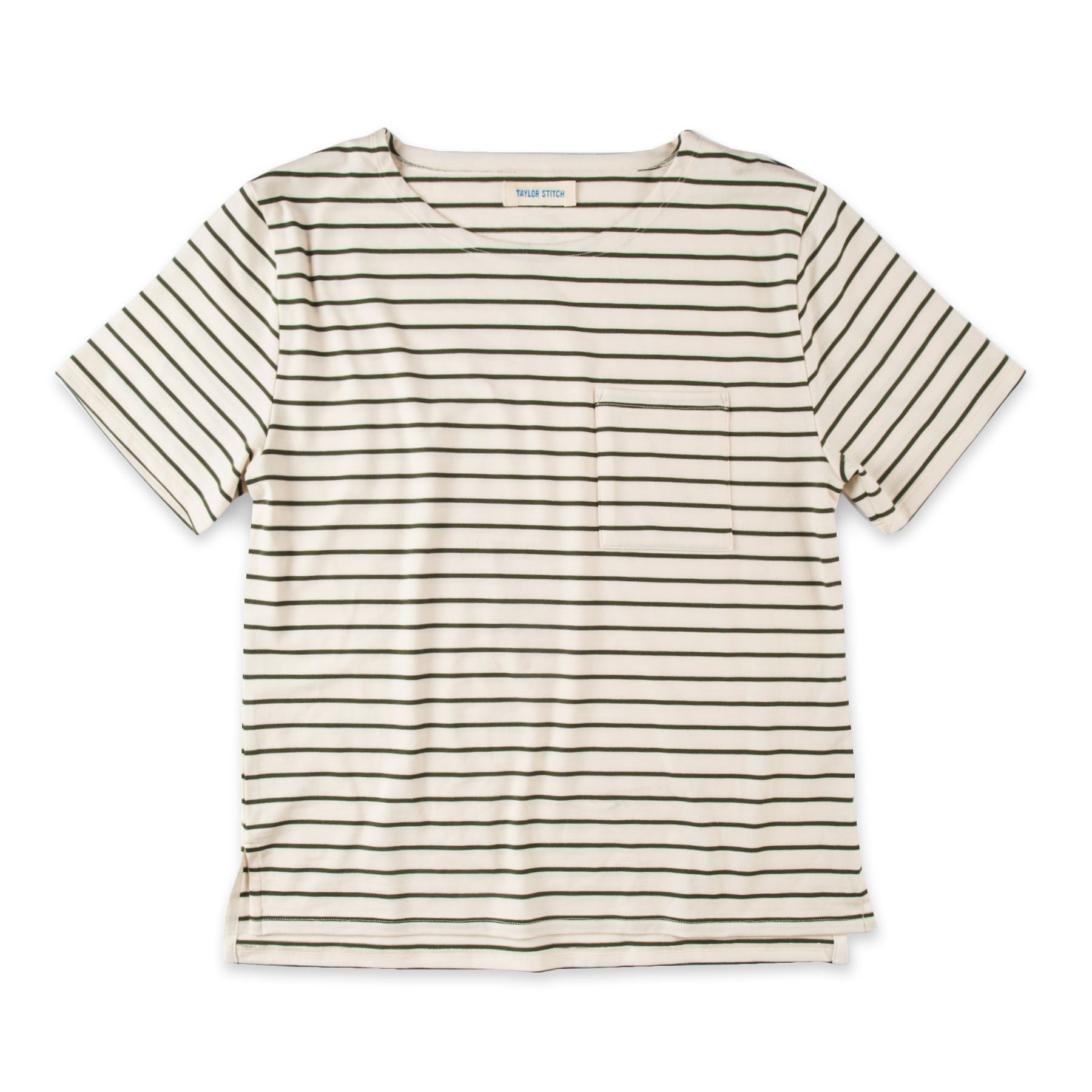 The Sausalito Tee in Forest Stripe Mercerized Merino: Featured Image, Knits by Taylor Stitch