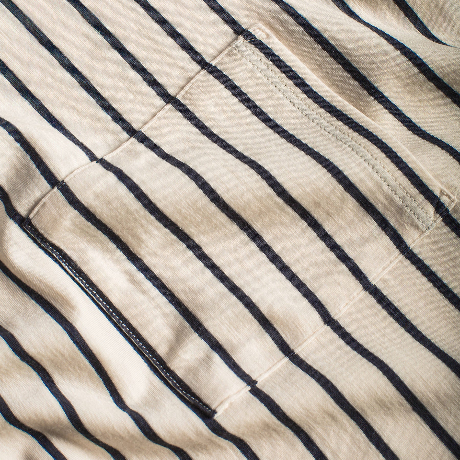 The Sausalito Tee in Navy Stripe Mercerized Merino: Alternate Image 2, Knits by Taylor Stitch