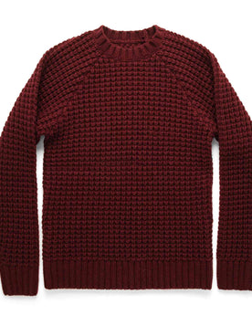 The Fisherman Sweater in Maroon Waffle: Featured Image, Knits by Taylor Stitch