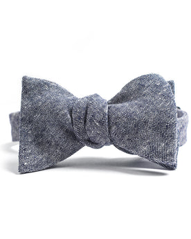 Navy Linen Chambray Bow Tie: Alternate Image 1, Accessories by Taylor Stitch