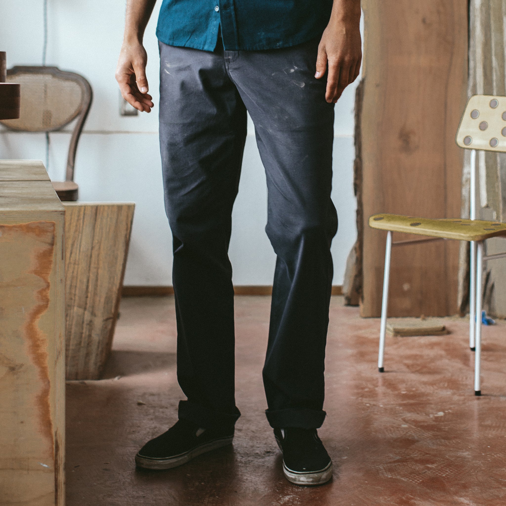 The Slim Chino in Organic Charcoal: Alternate Image 1, Pants by Taylor Stitch