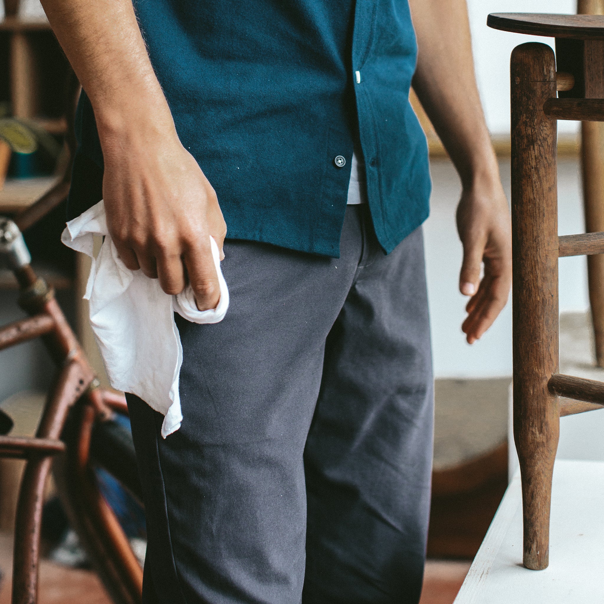 The Slim Chino in Organic Charcoal: Alternate Image 3, Pants by Taylor Stitch