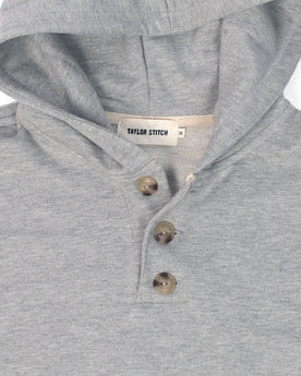 Heather Grey 3 Button Hooded Sweatshirt: Alternate Image 1, Knits by Taylor Stitch