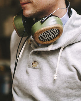 Heather Grey 3 Button Hooded Sweatshirt: Alternate Image 3, Knits by Taylor Stitch