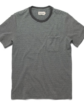 The Heavy Bag Tee in Grey Stripe: Featured Image, Knits by Taylor Stitch
