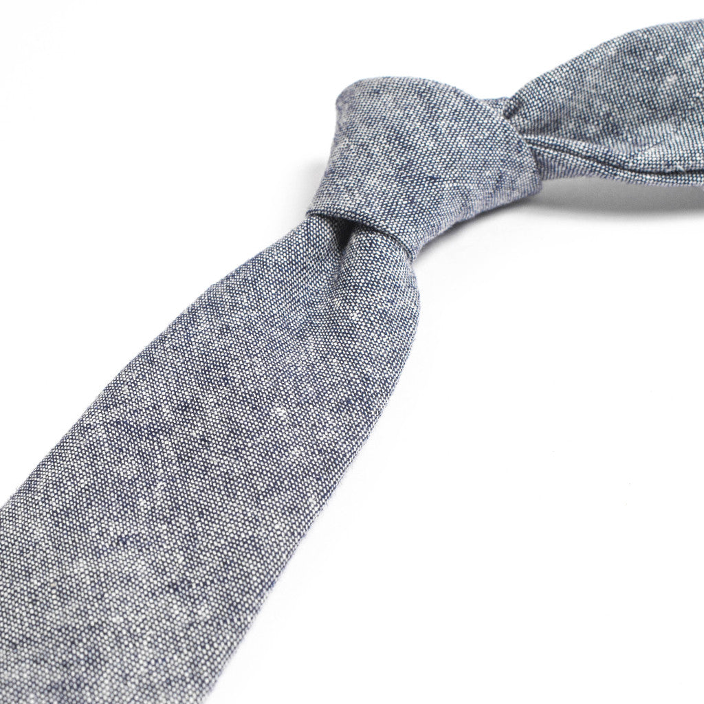 Navy Linen Chambray Tie: Alternate Image 1, Accessories by Taylor Stitch