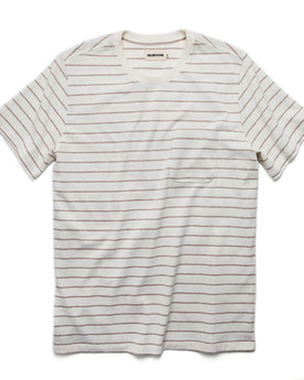 The Heavy Bag Tee in Natural Stripe: Featured Image, Knits by Taylor Stitch