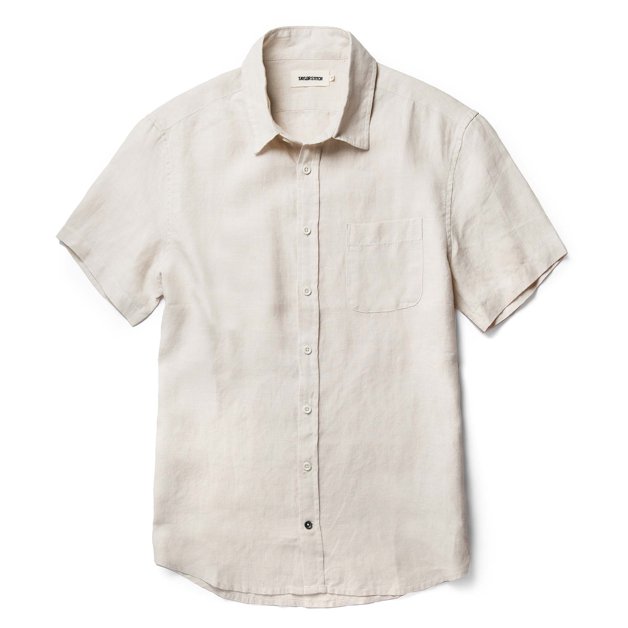 flatlay of The Short Sleeve California in Natural Hemp, Wovens by Taylor Stitch