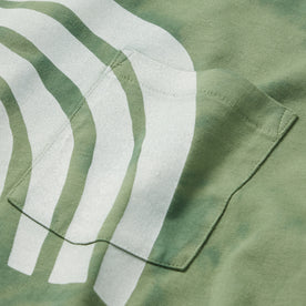 material shot of the front pocket on The Organic Cotton Long Sleeve in Ecology Center