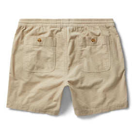 flatlay of The Après Short in Natural Pinwale, shown from the back