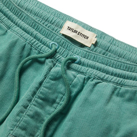 material shot of the waistband on The Après Short in Ocean Pinwale