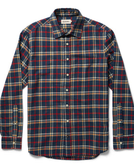 unfolded flatlay of The California in Astoria Plaid, Wovens by Taylor Stitch