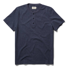 The Short Sleeve Heavy Bag Henley in Dark Navy - featured image