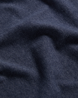material shot of the fabric on The Short Sleeve Heavy Bag Henley in Dark Navy, Knits by Taylor Stitch