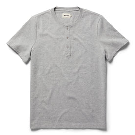 The Short Sleeve Heavy Bag Henley in Aluminum - featured image