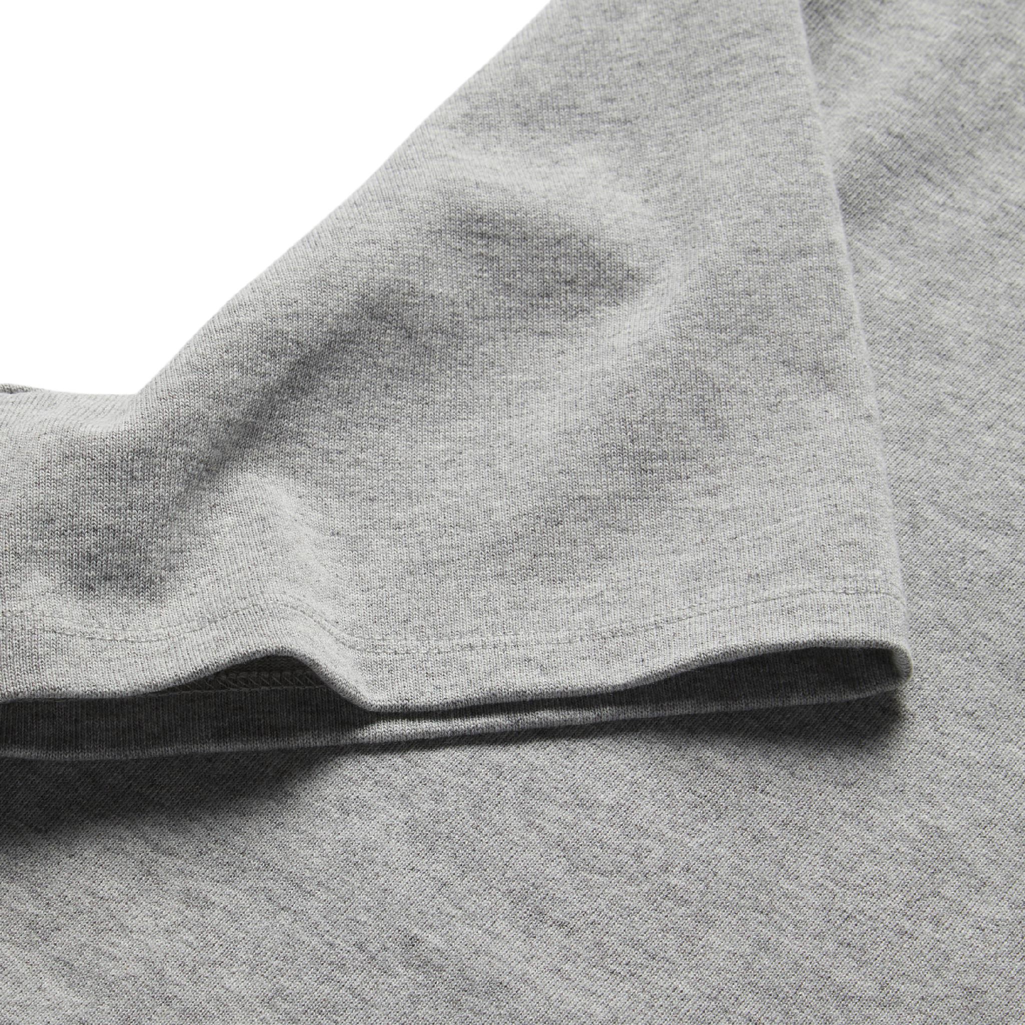 material shot of the sleeve on The Short Sleeve Heavy Bag Henley in Aluminum, Knits by Taylor Stitch