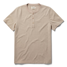 The Short Sleeve Heavy Bag Henley in Sand - featured image