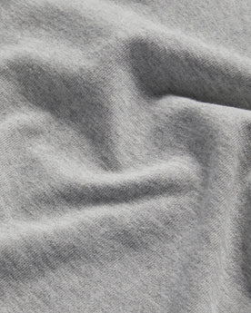 material shot of knit fabric of The Heavy Bag Ringer Tee in Aluminum, Knits by Taylor Stitch