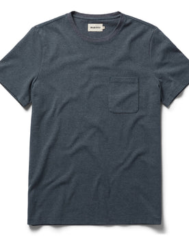 flatlay of The Heavy Bag Tee in Dark Slate, Knits by Taylor Stitch
