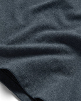 material shot of the edges on The Heavy Bag Tee in Dark Slate, Knits by Taylor Stitch