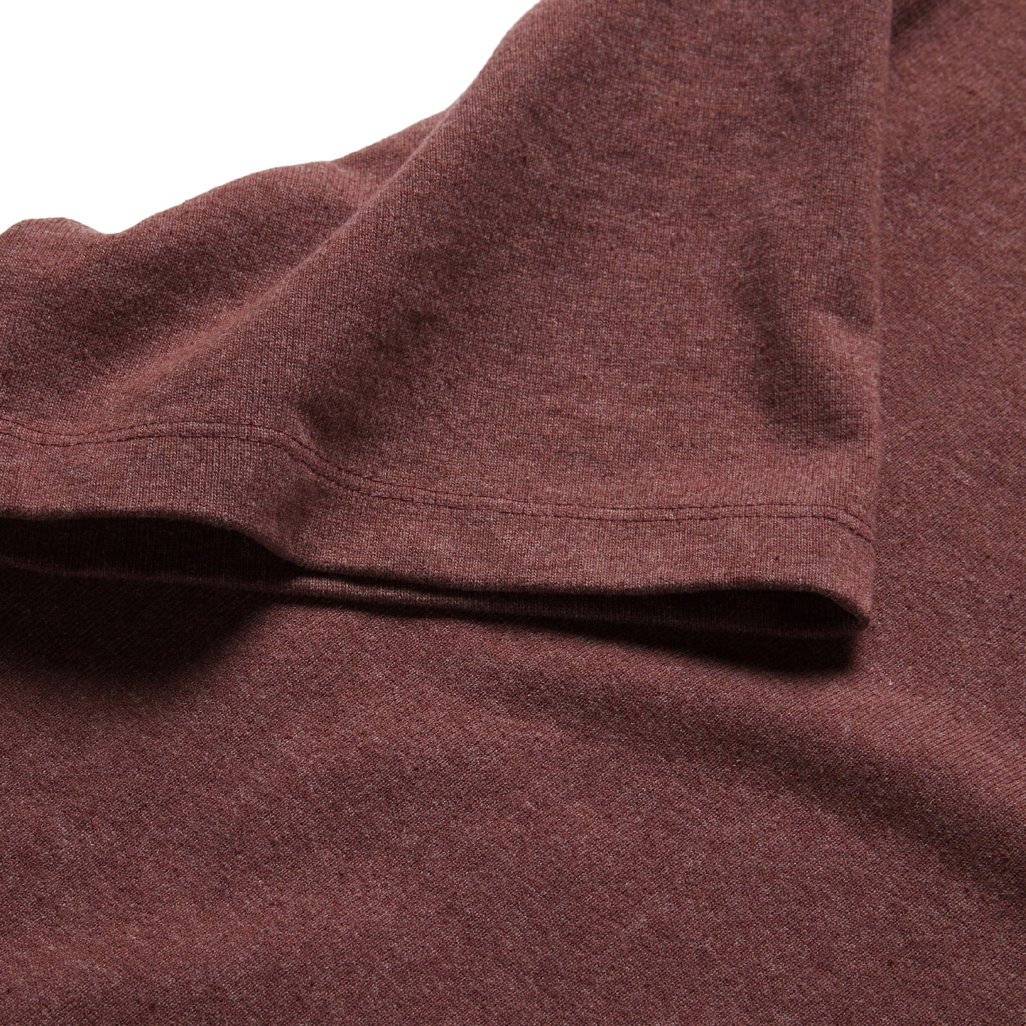 material shot of the sleeve on The Heavy Bag Tee in Russet, Knits by Taylor Stitch