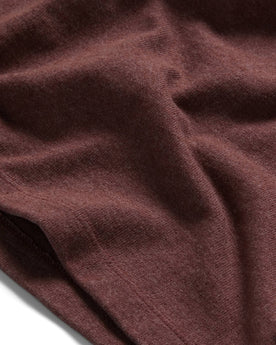 material shot of the edges on The Heavy Bag Tee in Russet, Knits by Taylor Stitch