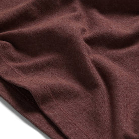 material shot of the edges on The Heavy Bag Tee in Russet