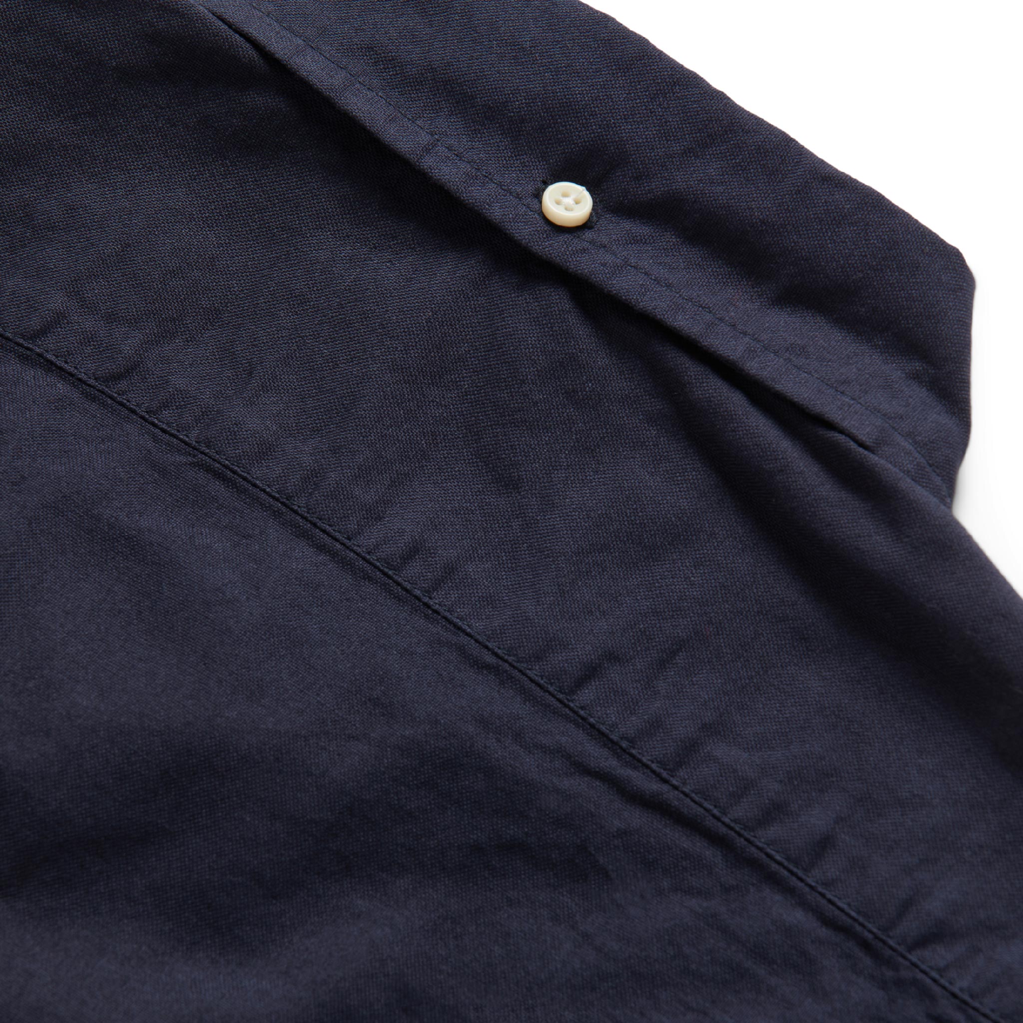material shot of back yoke of The Jack in Dark Navy Oxford, Wovens by Taylor Stitch