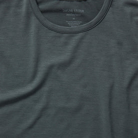 material shot of the front of The Merino Tee in Dark Slate