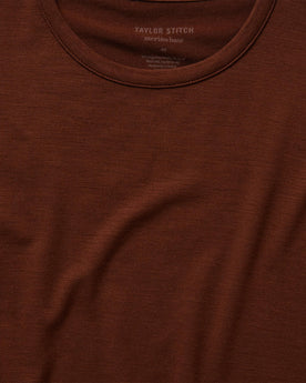 material shot of the front of The Merino Tee in Russet, Knits by Taylor Stitch