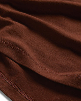 material shot of the hem on The Merino Tee in Russet, Knits by Taylor Stitch