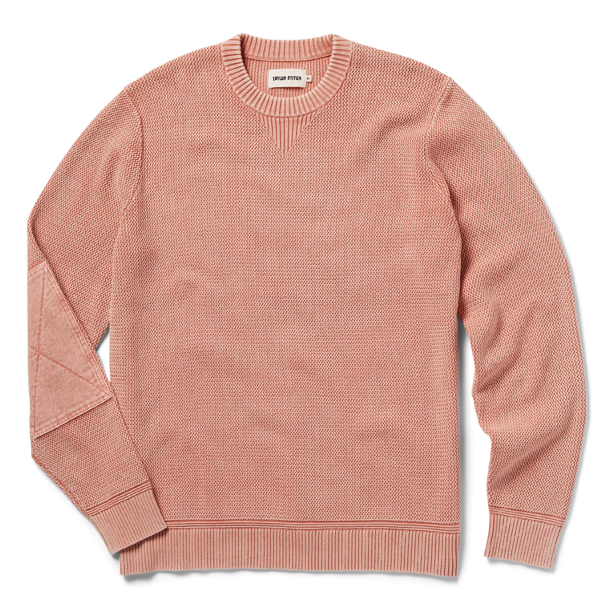 flatlay of The Moor Sweater in Dusty Rose, Knits by Taylor Stitch