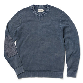 flatlay of The Moor Sweater in Washed Indigo